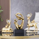 GobekUsa Golden Geometric Human Body Sculpture Decorative Figurine