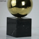 GobekUsa Golden Balls Geometric Metal Sculpture Room Desk Decoration Ornaments