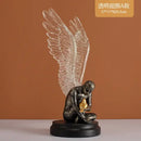 GobekUsa Abstract Golden Character Resin Statue Modern Home Decor Ornament Scandinavian Style