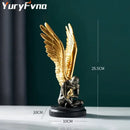 GobekUsa Abstract Golden Character Resin Statue Modern Home Decor Ornament Scandinavian Style