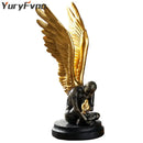 GobekUsa Abstract Golden Character Resin Statue Modern Home Decor Ornament Scandinavian Style