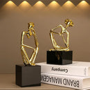 GobekUsa Golden Hat Thinker Figure Sculpture for Home Decor