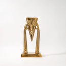 GobekUsa Golden Masked Figure Sculpture: Abstract Geometric Portrait Home Decor Figurine