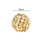 GobekUsa Golden Metal Hollow Ball Spike Abstract Ornament Home Decor