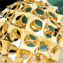 GobekUsa Golden Metal Hollow Ball Spike Abstract Ornament Home Decor