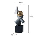 GobekUsa Geometric Gold Ball Sculpture Statues for Home Decor
