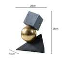 GobekUsa Geometric Gold Ball Sculpture Statues for Home Decor