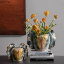 GobekUsa Butterfly Wings Vase: Artificial Flowers Desk Decor for Aesthetic Room Flowers