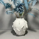 GobekUsa Geometric Block Vase - Ceramic Abstract Floral Arrangement Decor
