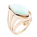 Abstract Green Chrysoprase and Golden Ring
