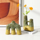 GobekUsa Abstract Kiln-changing Glaze Ceramic Vase for Home Decor and Floral Arrangement