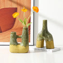 GobekUsa Abstract Kiln-changing Glaze Ceramic Vase for Home Decor and Floral Arrangement