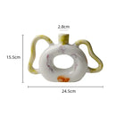 GobekUsa Abstract Handle Ceramic Vase for Floral Arrangements and Home Decoration