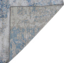 Abstract Handmade Silver and Blue Bamboo Silk 8x10 Area Rug | TRD1689810