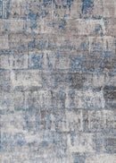 Modern Gray Blue Abstract Bamboo Silk Area Rug 8x10 Hand Knotted