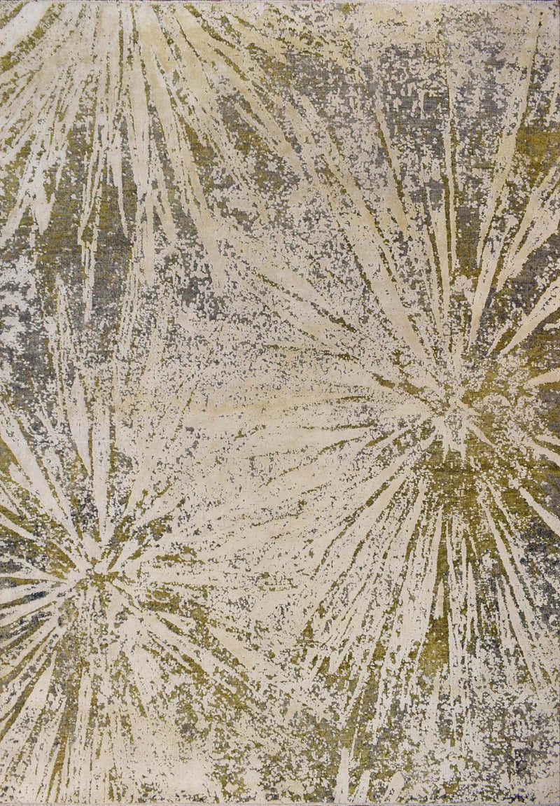 Abstract Handmade Wool & Original Silk 8x10 Area Rug | TRD1661810