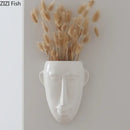 GobekUsa Abstract Human Face Ceramic Vase Plant Pot Room Decoration