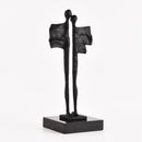 GobekUsa Abstract Iron Cast Couple Statue for Home Decor and Family Happiness