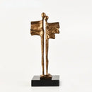 GobekUsa Abstract Iron Cast Couple Statue for Home Decor and Family Happiness