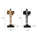 GobekUsa Abstract Iron Cast Couple Statue for Home Decor and Family Happiness