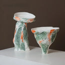 GobekUsa Abstract Irregular Pattern Ceramic Vase for Home Decoration