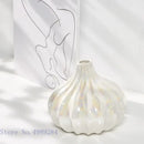 GobekUsa Ceramic Shell Vase - White Gloss - Abstract Irregular Design for Home Decor