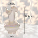 GobekUsa Ceramic Shell Vase - White Gloss - Abstract Irregular Design for Home Decor