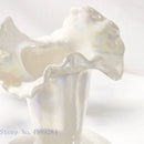 GobekUsa Ceramic Shell Vase - White Gloss - Abstract Irregular Design for Home Decor