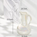 GobekUsa Ceramic Shell Vase - White Gloss - Abstract Irregular Design for Home Decor