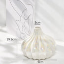 GobekUsa Ceramic Shell Vase - White Gloss - Abstract Irregular Design for Home Decor