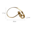 GobekUsa Abstract Knot Golden Tape Metal Sculpture Figurine for Room Decoration