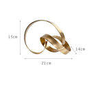 GobekUsa Abstract Knot Golden Tape Metal Sculpture Figurine for Room Decoration