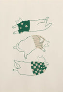 GobekUsa Abstract Lazy Cat Canvas Wall Art