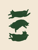 GobekUsa Abstract Lazy Cat Canvas Wall Art