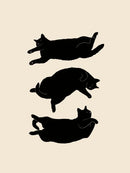 GobekUsa Abstract Lazy Cat Canvas Wall Art