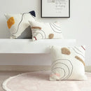 Abstract line colors cushion cover living room tufted pillow case by Decorbites
