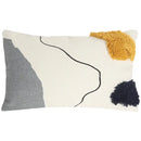 Abstract line colors cushion cover living room tufted pillow case by Decorbites