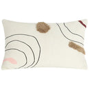 Abstract line colors cushion cover living room tufted pillow case by Decorbites
