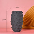 GobekUsa Black Ceramic Sea Urchin Spine Vase - Abstract Geometry Handicraft Decoration