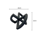 GobekUsa Geometric Hollowed-out Black Ornament Abstract Home Decoration Handicrafts