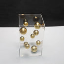 GobekUsa Abstract Metal Ball Artworks in Transparent Acrylic Container Boxes