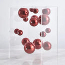 GobekUsa Abstract Metal Ball Artworks in Transparent Acrylic Container Boxes