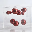GobekUsa Abstract Metal Ball Artworks in Transparent Acrylic Container Boxes