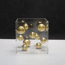 GobekUsa Abstract Metal Ball Artworks in Transparent Acrylic Container Boxes