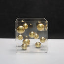 GobekUsa Abstract Metal Ball Artworks in Transparent Acrylic Container Boxes
