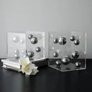 GobekUsa Abstract Metal Ball Artworks in Transparent Acrylic Container Boxes