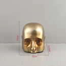 GobekUsa Golden Head Half Face Resin Sculpture Abstract Portrait Home Decor Figurine