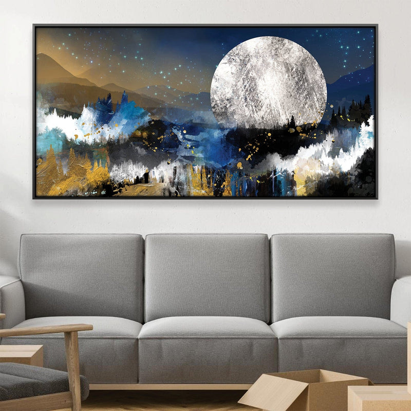 Abstract Moonset Canvas