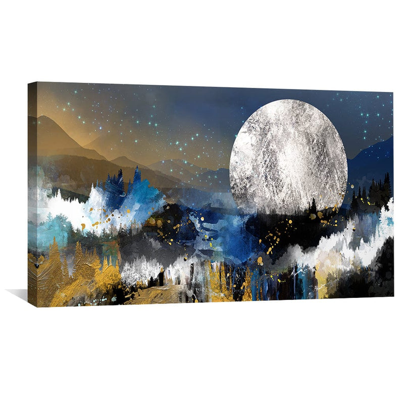 Abstract Moonset Canvas