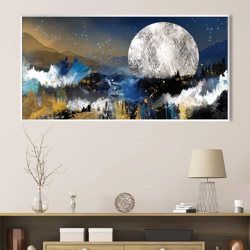 Abstract Moonset Canvas